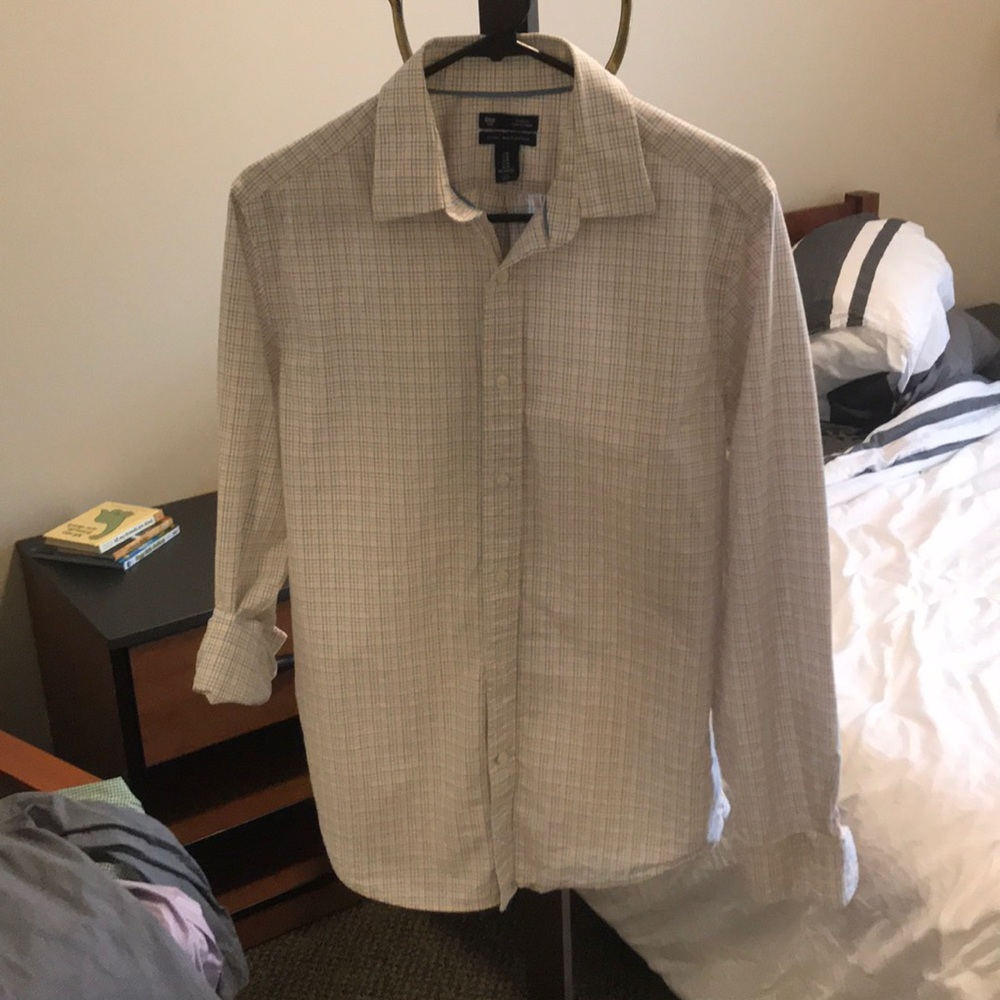 Gap Checkered primary color dress shirt M